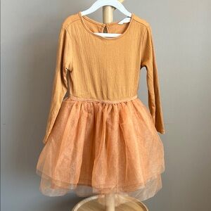 ⭐️⭐️ PICK 5 / $20 H&M Peach Long Sleeve Dress with Tulle 5T